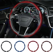 Carbon Fiber Steering Wheel Cover 3PCS Set   Anti-Slip, Scratch-Resistant, Unive