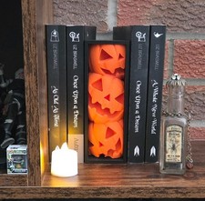 Pumpkin book nook Unique Gothic gift book shelf gift