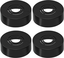 IUSOT 4 Stück Rosette Duscharmatur 3 Größen in 1 (Schwarz 70 X 30 MM), Heizungsr