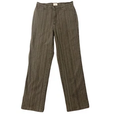 FDJ French Dressing Jeans Women 14 Gray Stripe Suzanne Hi Rise Straight Stretch