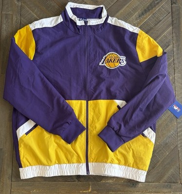 Ultra Game Los Angeles Lakers NBA Basketball Jacket Purple Yellow