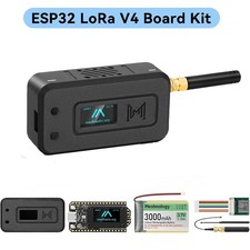 ESP32 LoRa V4 GPS Wifi Board + Battery + 915MHz Antenna +N35 Case for Meshtastic