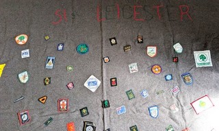 Vintage 1970's Scout Camp Blanket (2) 51st Leicester Scouts