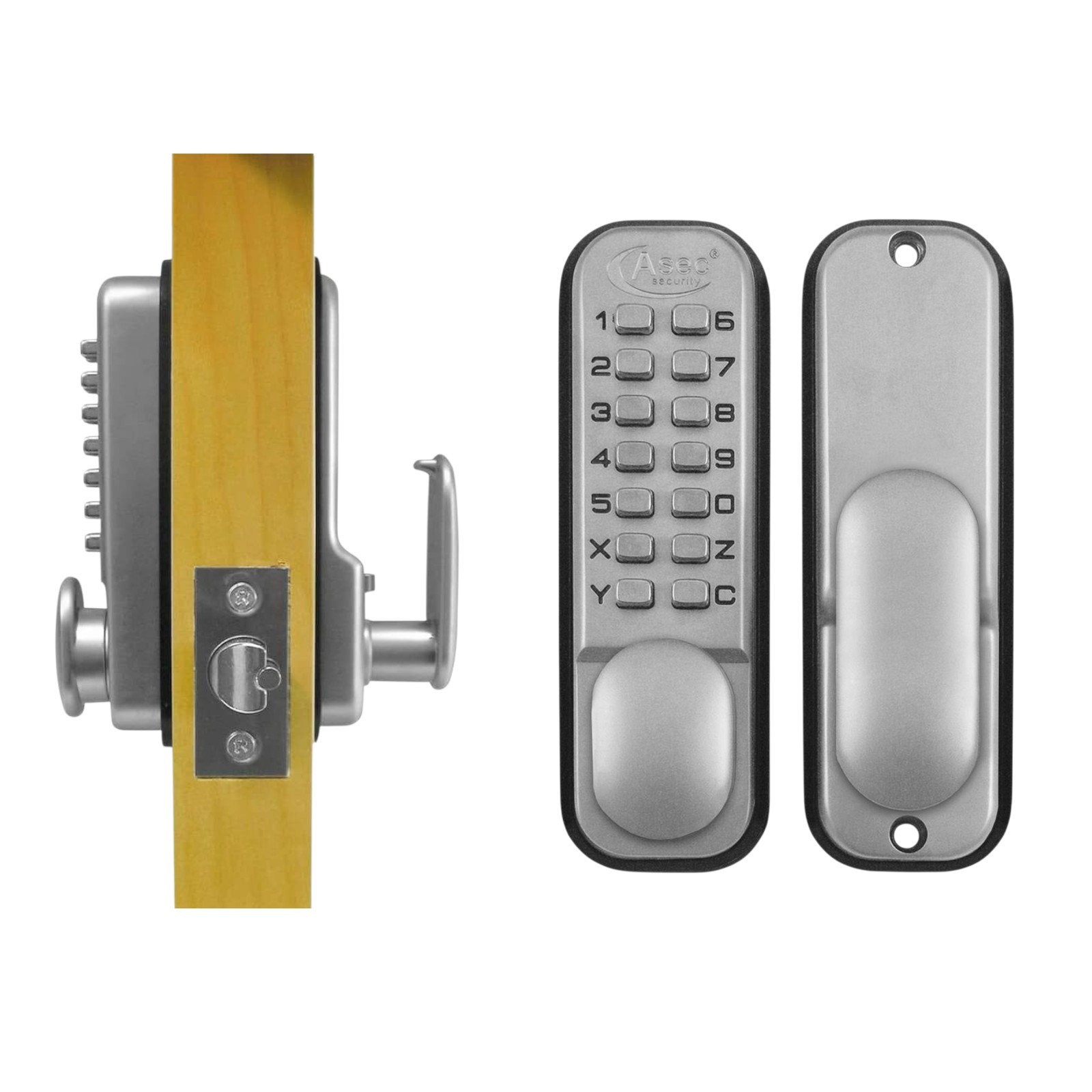 Asec Push Button Mechanical Digital Combination Code Door Lock (Genuine)