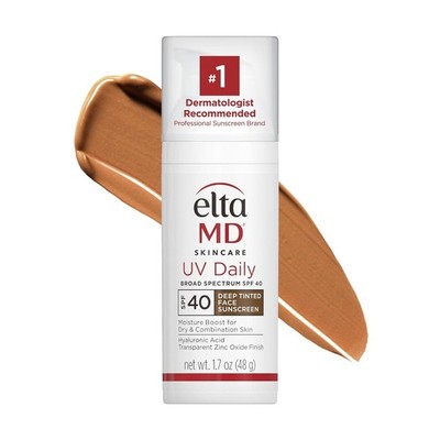EltaMD UV Daily Broad Spectrum SPF 40, Deep Tinted Face Sunscreen, 1.7 oz (E715)
