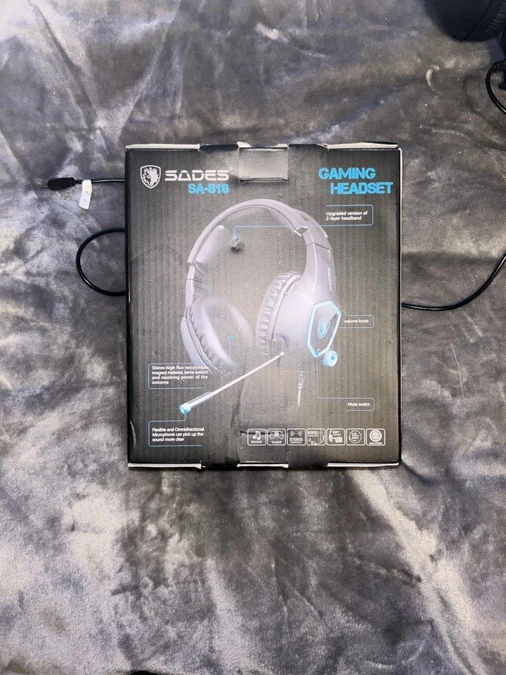 SADES Gaming Headset PS4 Xbox One Headphone PC Earphone 3.5mm Stereo Sound w Mic - Image 4 of 4