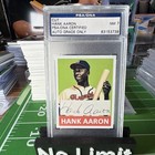 Topps 1954 Hank Aaron #44 Cut Auto PSA/DNA Cert 83153739 Milwaukee Braves