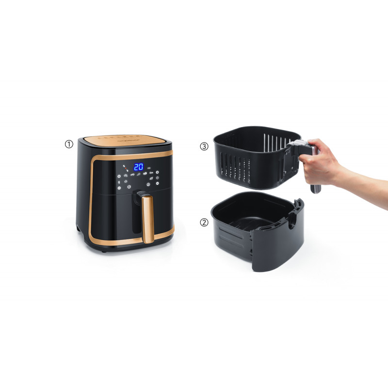 Friggitrice ad aria 7 litri Wi-Fi Smart 1900W foto 6
