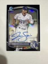 2025 Bowman Chrome Prospect Autographs Jac Caglianone #CPA-JCA Black Refractor