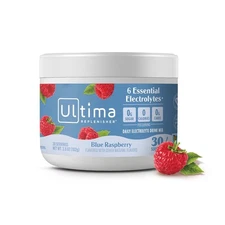 Ultima Replenisher Electrolyte Hydration Powder 30 Servings Blue Raspberry
