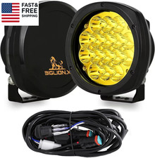 5 Inch Pair 160W Amber round LED Offroad Lights 18800LM Amber Yellow Offroad Lig