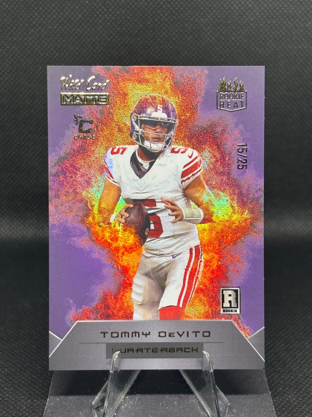 Tommy DeVito 2023 Wildcard Matte - Rookie Heat - Chase - Purple /25 #RH-TD