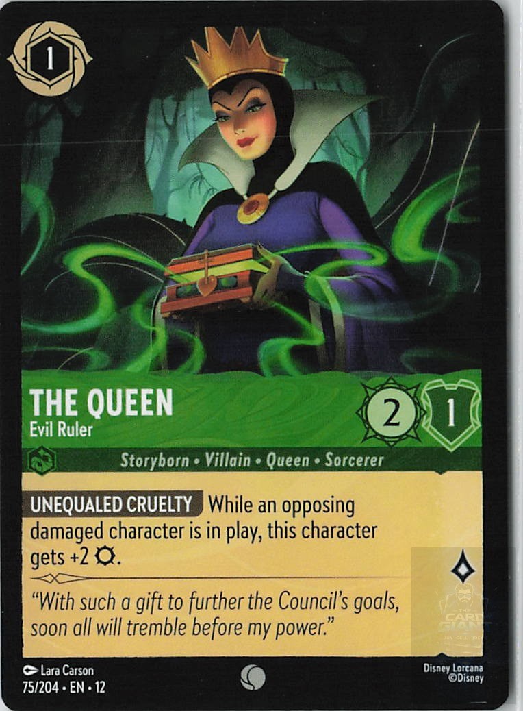 THE QUEEN - EVIL RULER 75/204 Wilds Unknown Common LORCANA