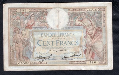 100 Francs Luc Olivier Merson 28.11.1935 état TB - Photo 1/2