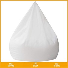Soft Elastic Bean Bag Chair Inner Liner Cover With Zipper White 100x120cm 1PC