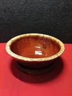 HULL POTTERY BOWL BROWN DRIP GLAZE 6.25” (W) USA