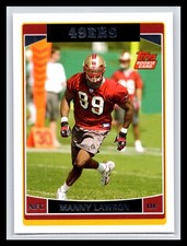 2006 Topps #314 Manny Lawson Base Rookie Card RC San Francisco 49ers. rookie card picture