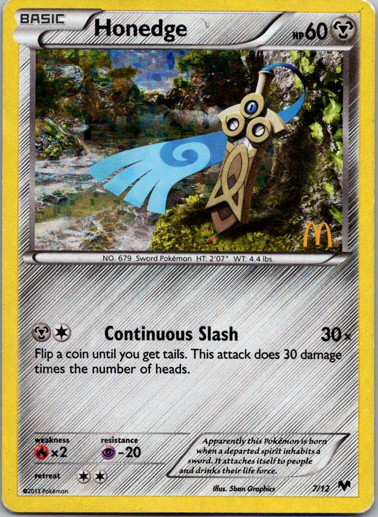 Honedge Holo Common Kalos Starter Set 21/39 HP