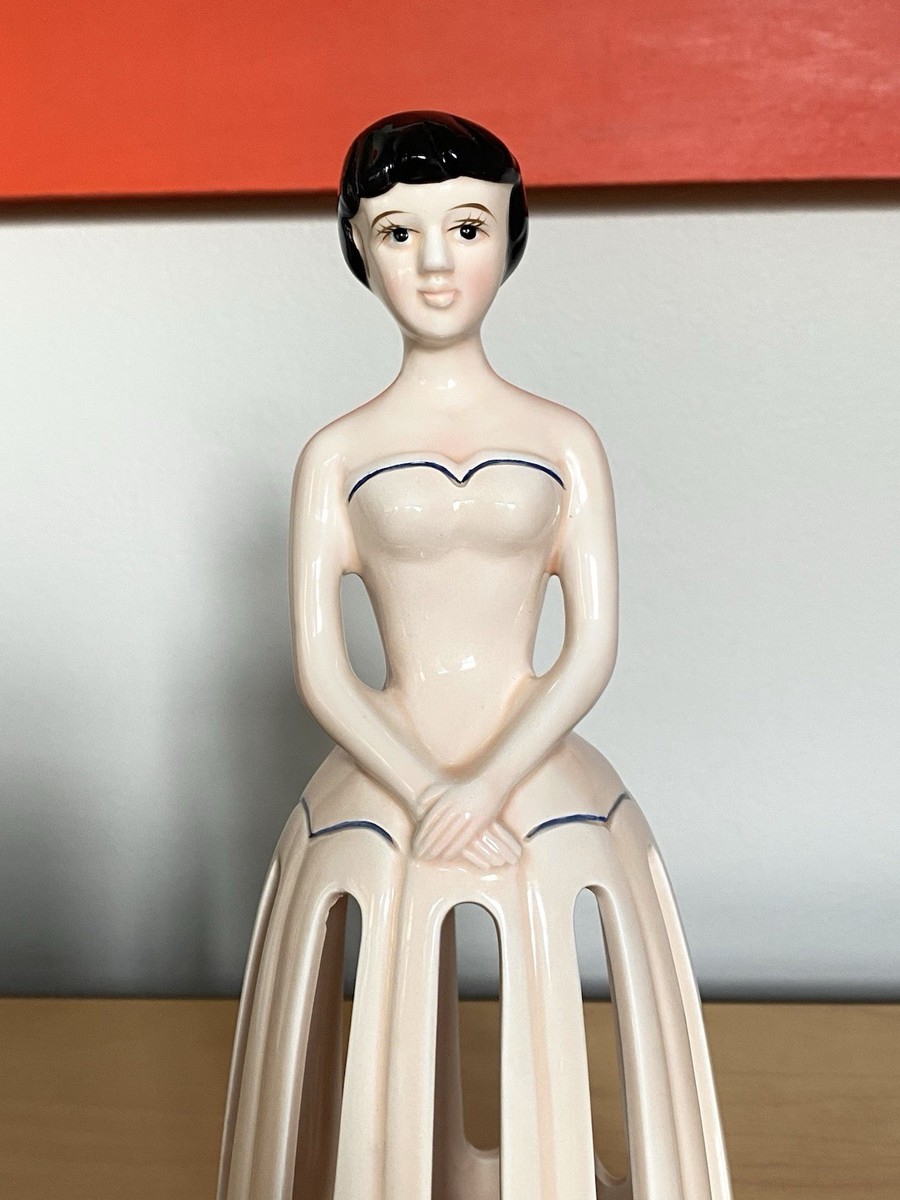 Vintage Lillian Vernon Napkin Hankie Lady Girl Holder Figurine