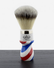Omega 46806 Hi-Brush Fiber Shaving Brush, Barber Pole