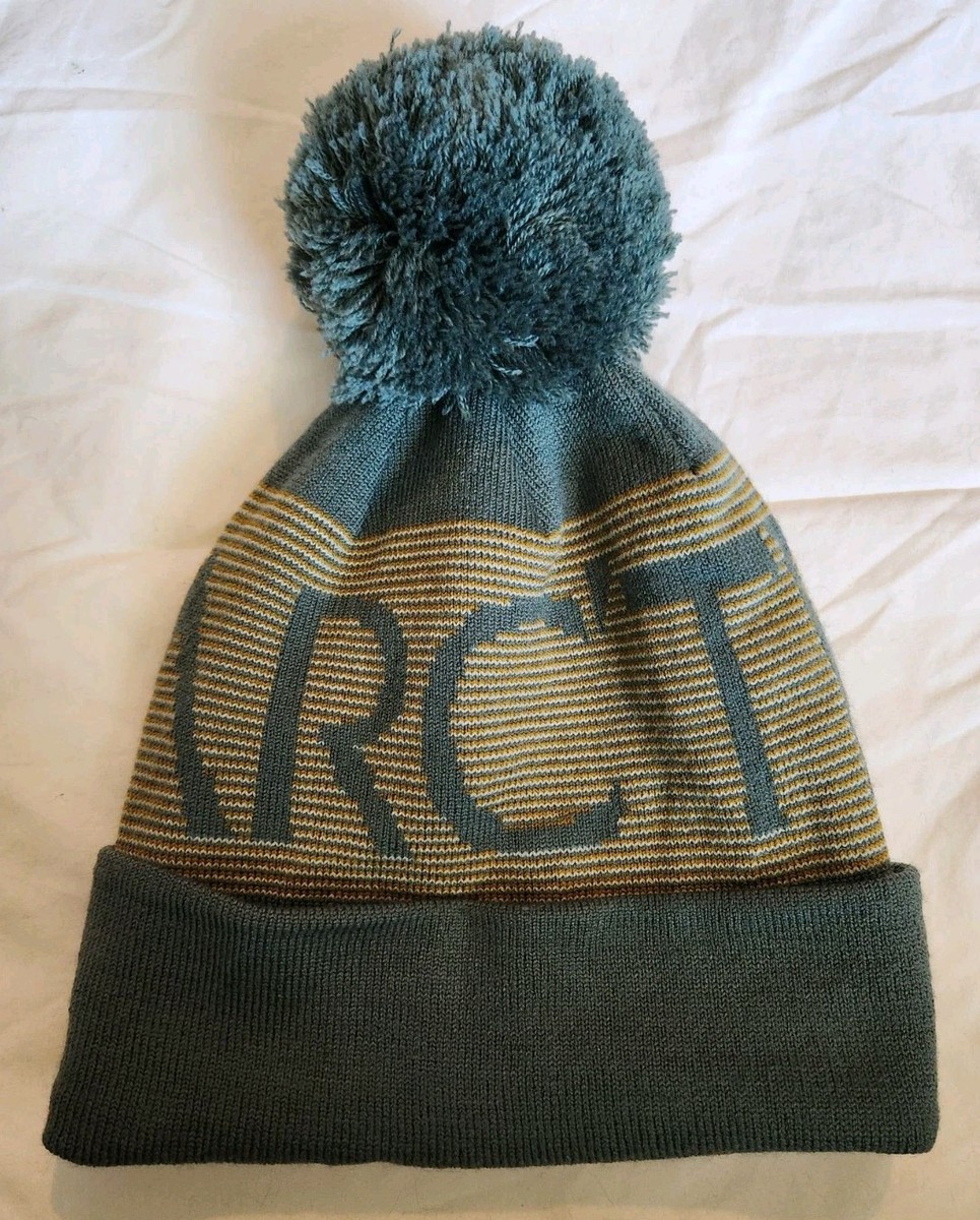 Arcteryx Mini Stripe Banner Toque Beanie Knit Cap Green Pompom | eBay