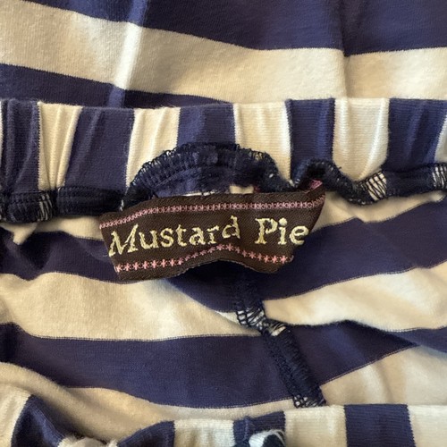 Mustard Pie Girls Purple Striped Pants And Floral Short Sleeve Top Outfit-Size 7 - Picture 7 of 7