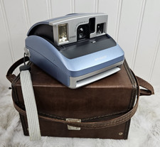 Polaroid One 600 Folding Instant Camera Light Blue Untested
