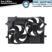 Dual Radiator Cooling Fan Motors Blades Shroud Assembly for 02-06 X-Type