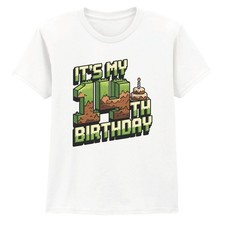 Its My 14th Birthday Gaming Kids T-Shirt Pixel Gamer Tee