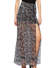 BCBG BCBGeneration CHIFFON PRINT MAXI SKIRT M...
