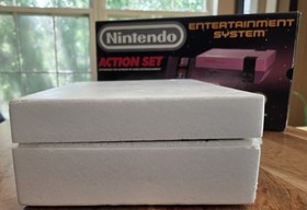 Nintendo NES Action Set Console Bundle CIB + power glove NES Advantage  3 games