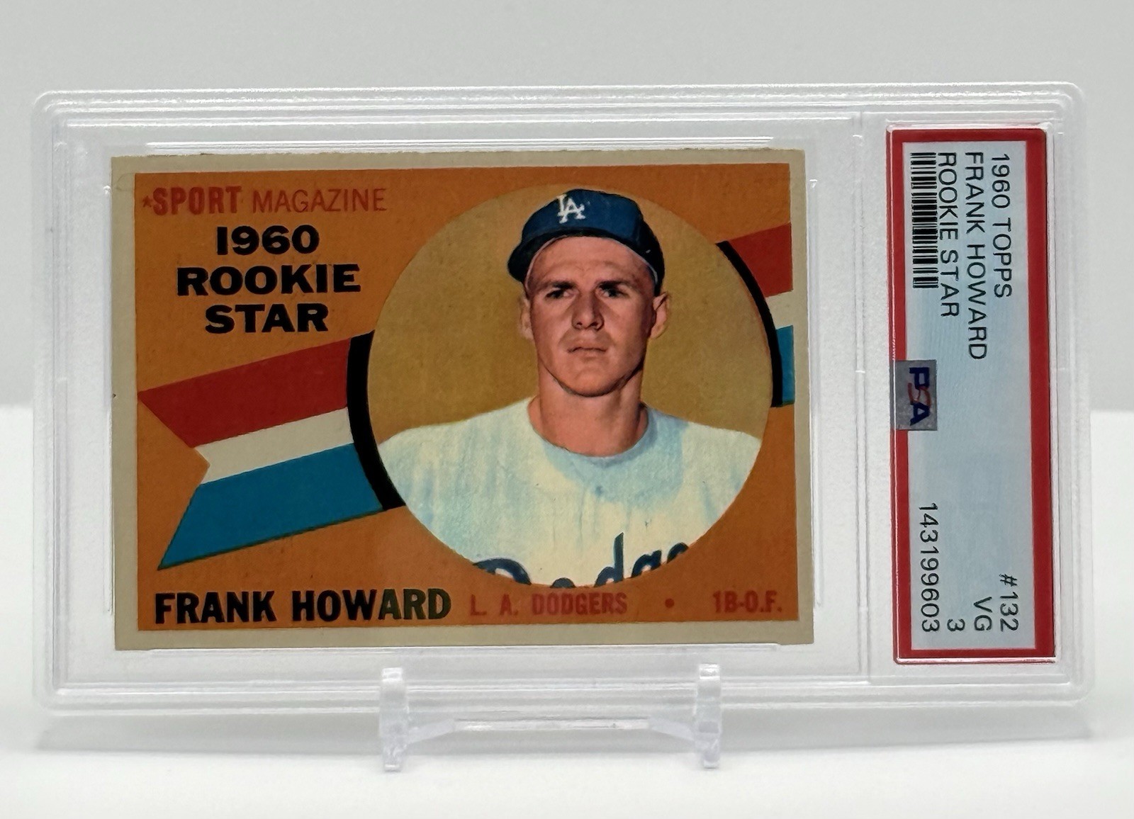 1960 Topps #132 Frank Howard RC / PSA 3 VG / HOF 🔥 / + 3 Free Bonus Cards!