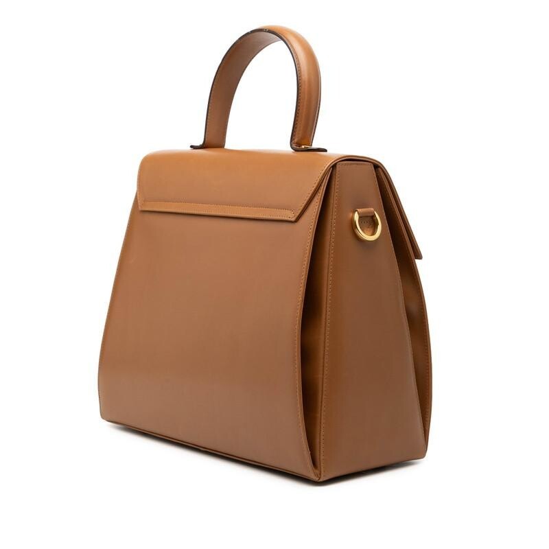 Salvatore Ferragamo Gancini Brown Leather 2-Way Shoulder Bag image 7