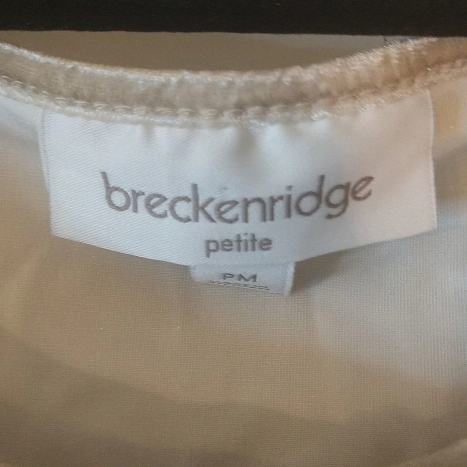 Camisa de Navidad Breckenridge Petites para mujer talla PM suéter festivo Foto 4 de 4