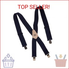 CLC Custom Leathercraft 110BLU Heavy-Duty Work Suspenders, Elastic Straps, One S