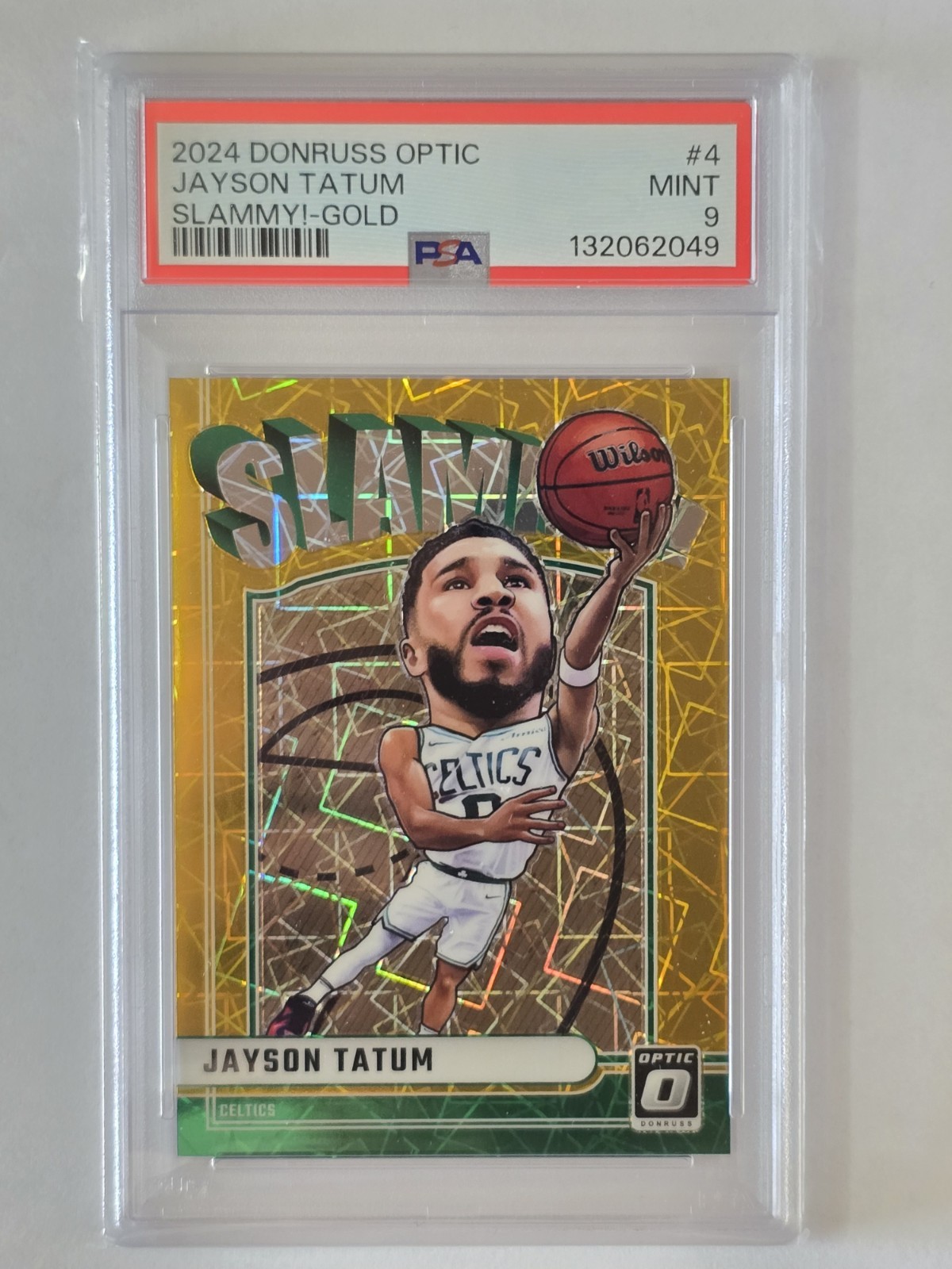 2024-25 Donruss Optic Jayson Tatum Slammy! /10 Gold - 1st On Print 1/10