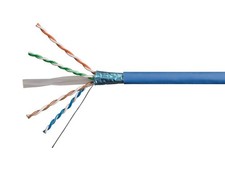 Monoprice Cat6A Ethernet Bulk Cable - Solid, 550Mhz, F/UTP, 500 feet, Blue