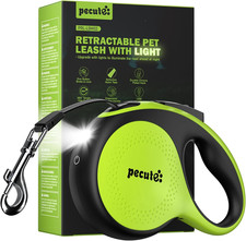 Retractable Dog Leash with Light, 16.4 Ft Retractable Pet Leash with Anti-Slip S