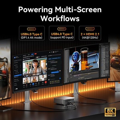 GEEKOM A9 Max AI Mini PC, AMD Ryzen AI 9 HX 370, 32GB DDR5, 1TB