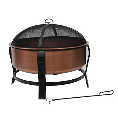 Four Seasons Courtyard FT-1103E Fire Pit, Copper With Black Accents, Screen + - Picture 1 of 2