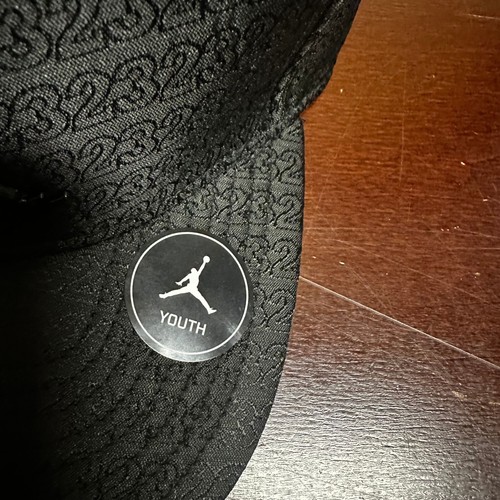 Jordan Jungen schwarz offizielle Kopfbedeckung Logo verstellbare Druckknopflasche Mütze Einheitsgröße - Bild 3 von 3