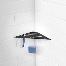 SMEDBO Eck Duschablage Eckkorb Seifenkorb Schwammkorb FUGENEINBAU schwarz matt