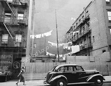 1938 Laundry Day, East 62nd Street, New York City, NY Vintage Old Photo Reprint