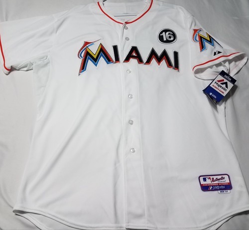MAJESTIC AUTHENTIC SIZE 52 2XL, MIAMI MARLINS, ICHIRO SUZUKI, COOL BASE Jersey - Picture 3 of 6