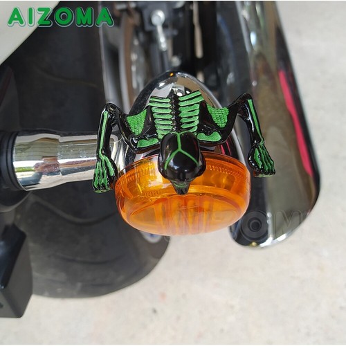 Skull Skeleton 4.5" 5.75" Headlight Spot Lamp Fender Ornament For Cafe Racer NEW - Picture 4 of 9