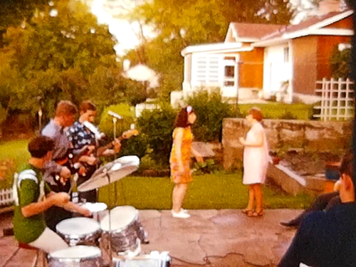 8mm Film Teen Rock & Roll Band 1960s Home Movie Backyard Party Dancing Guitars