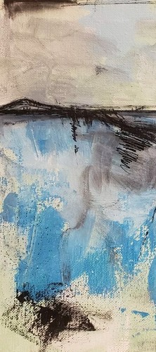 No.638 Original Abstract Modern Minimal Landscape Painting By K.A.Davis - Picture 9 of 12
