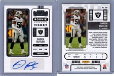 2022 Panini Contenders Football Darien Butler Auto RC Raiders 290