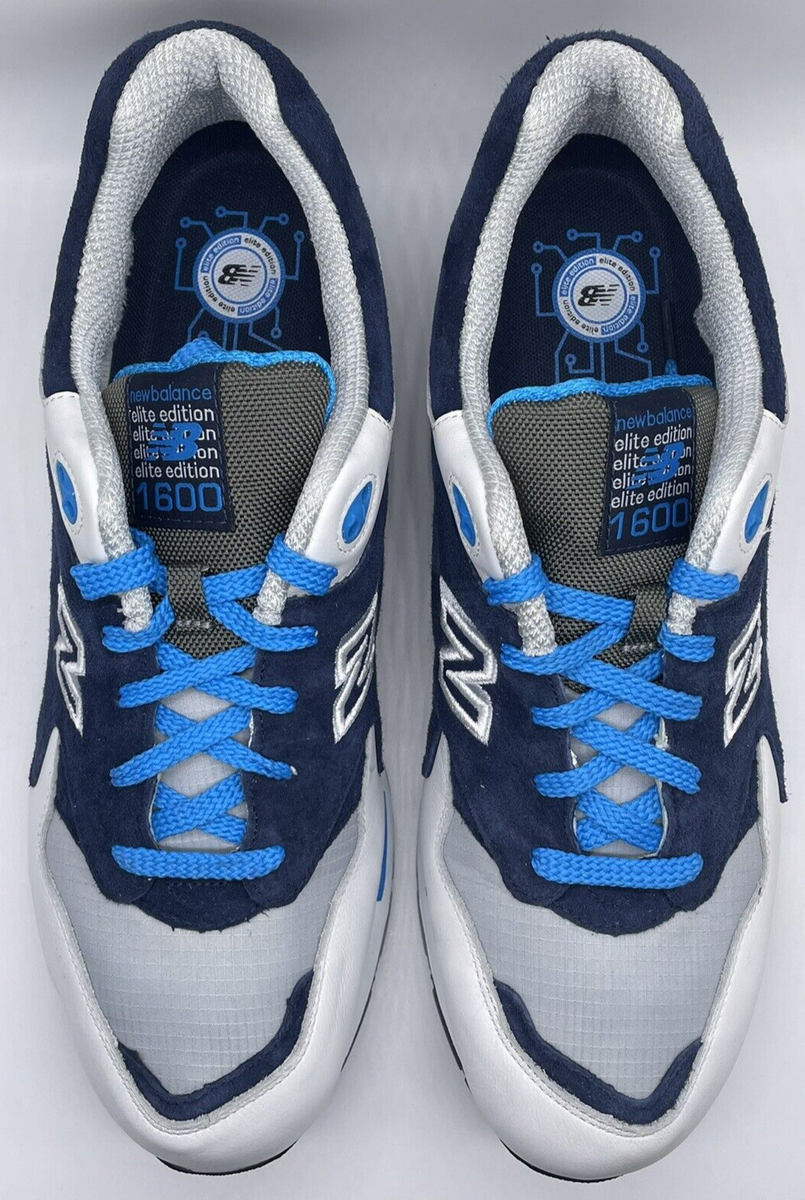 New Balance Mens 1600 Elite Edition White Blue CM1600CO Size 13 D