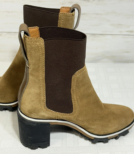 Rag & Bone Women Boot Size 38.5 US 8.5 Brown Leather Block Heel Lug Sole Pull On - Picture 7 of 18